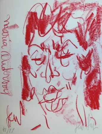 Litografia Paul  - MARIANE ANDERSON - Portrait - Lithographie Originale / Original Lithograph