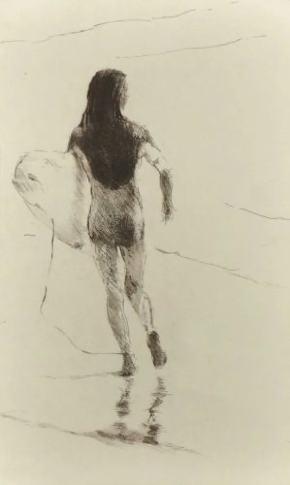 Incisione Paul P - Surfista corrent