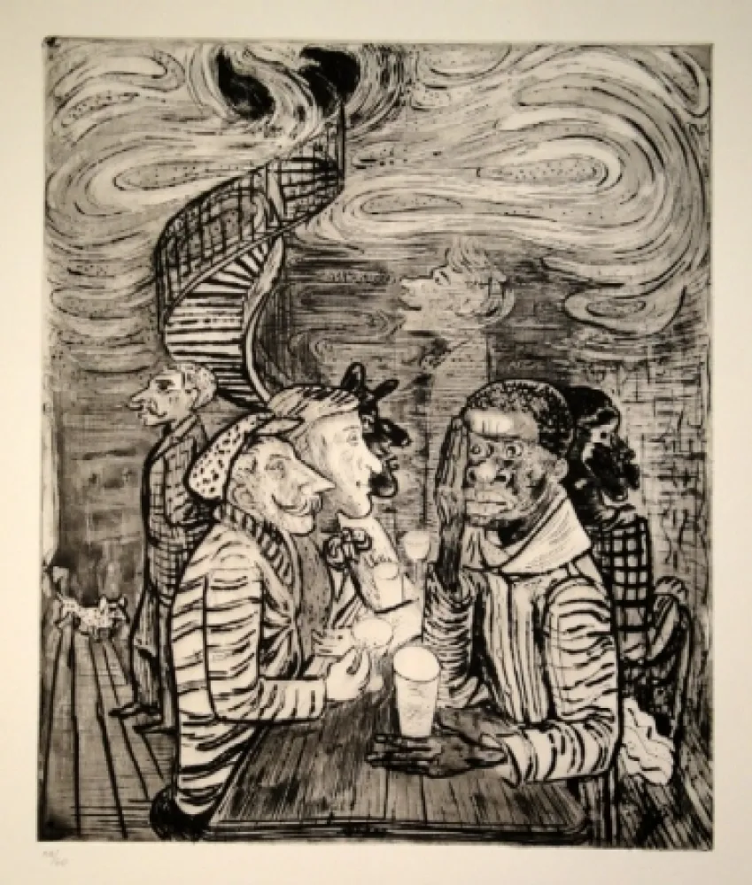 Acquaforte E Acquatinta Pauli - Café colonial, auch Grand Café Collioure