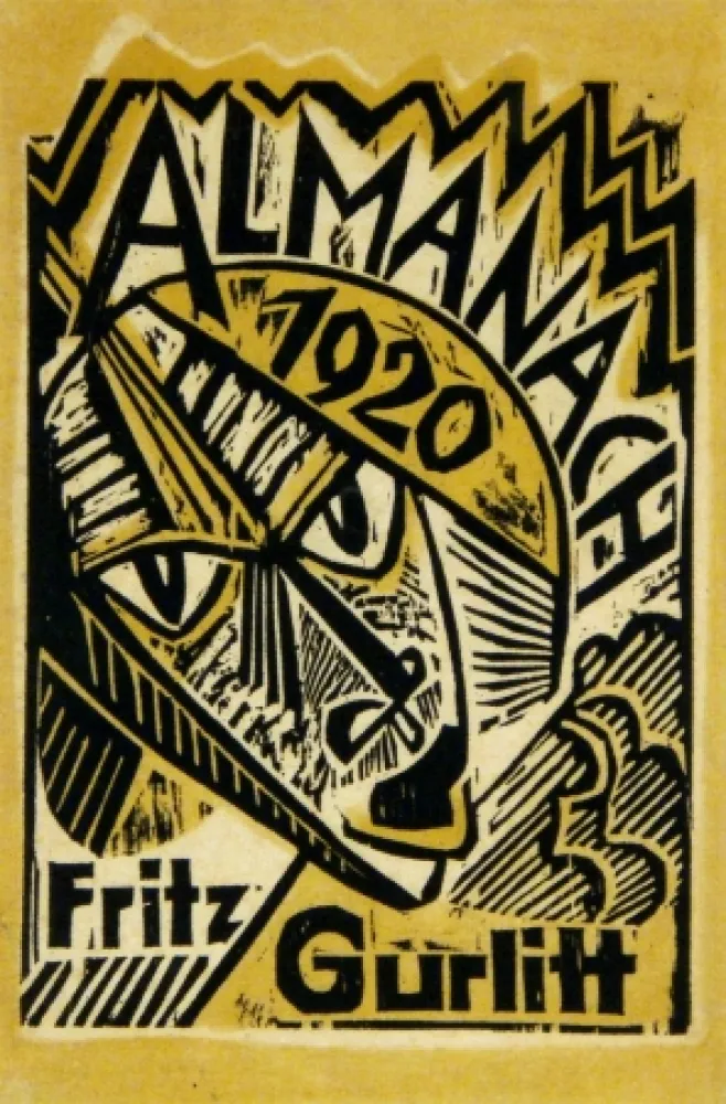 Incisione Su Legno Pechstein - Maske (Mask)