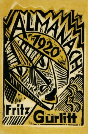 Incisione Su Legno Pechstein - Maske (Mask)