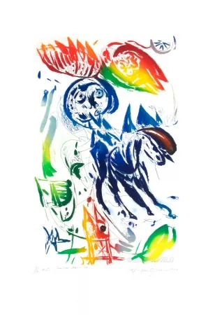 Acquaforte E Acquatinta Pedersen - Cavalier Noir