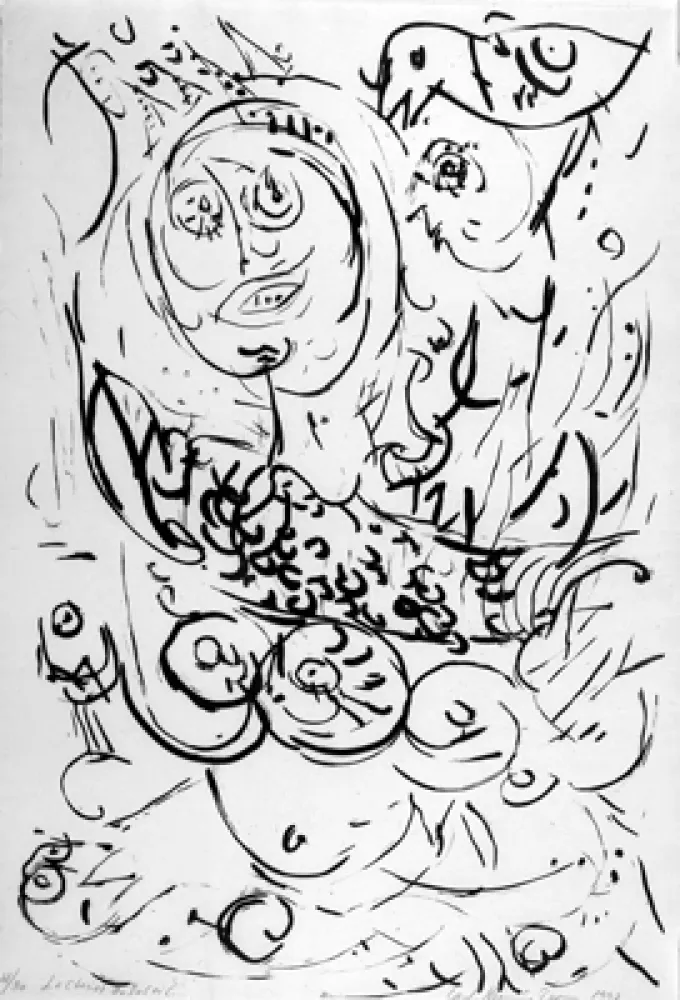 Acquaforte Pedersen - Chariot du soleil