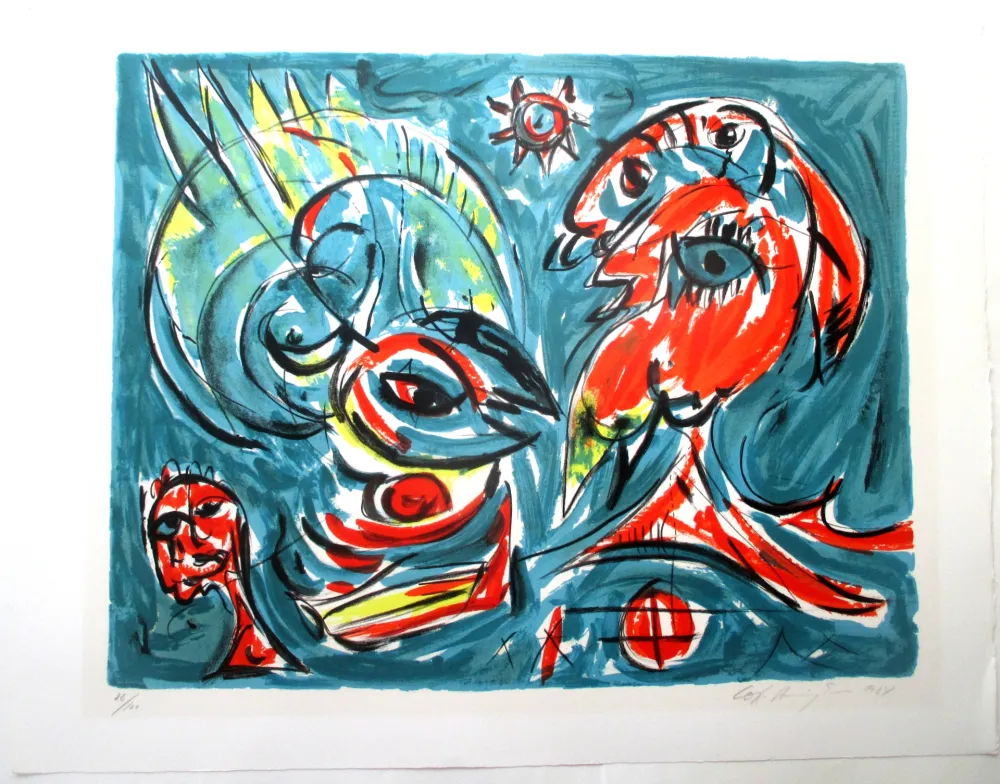 Litografia Pedersen - Composition bleu