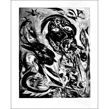 Acquatinta Pedersen - La  Reve de la licorne