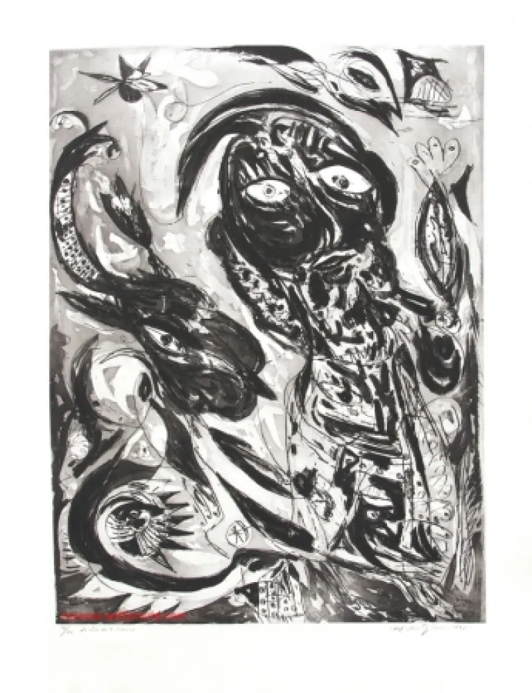 Acquaforte E Acquatinta Pedersen - Le rêve de la licorne N