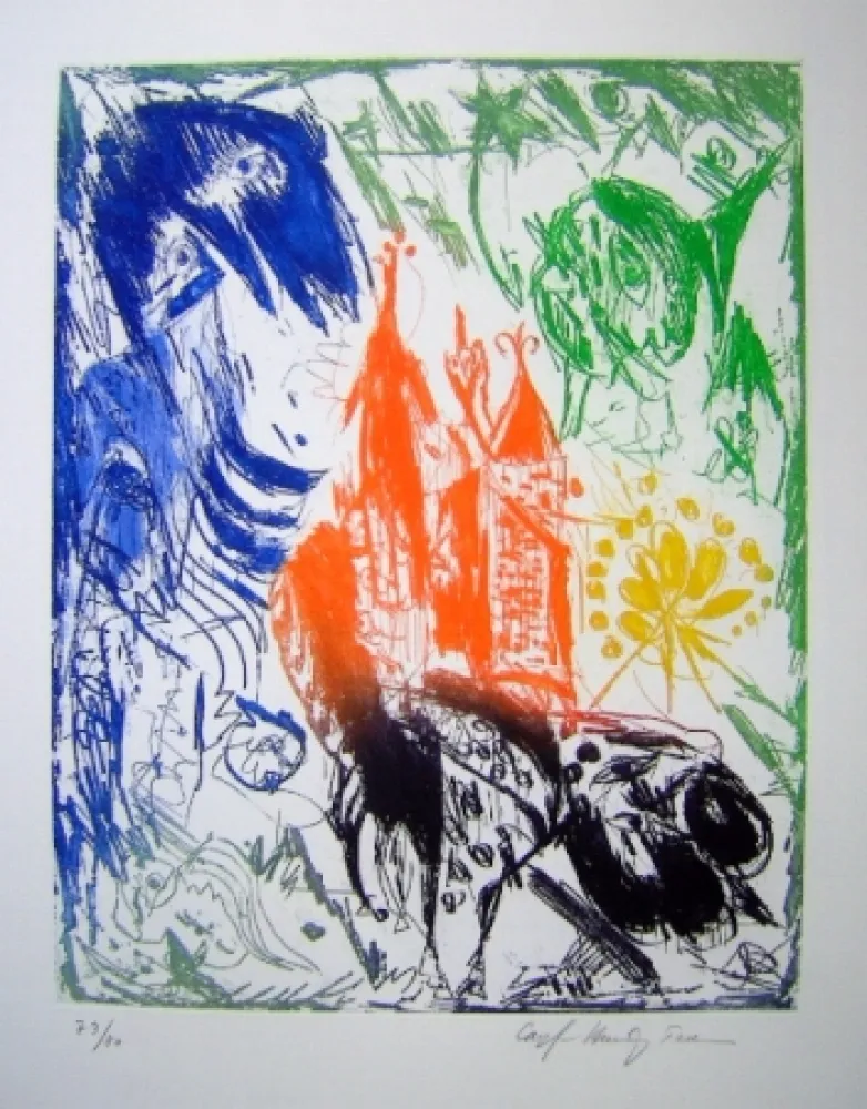 Acquatinta Pedersen - L'Ile d'elle IV