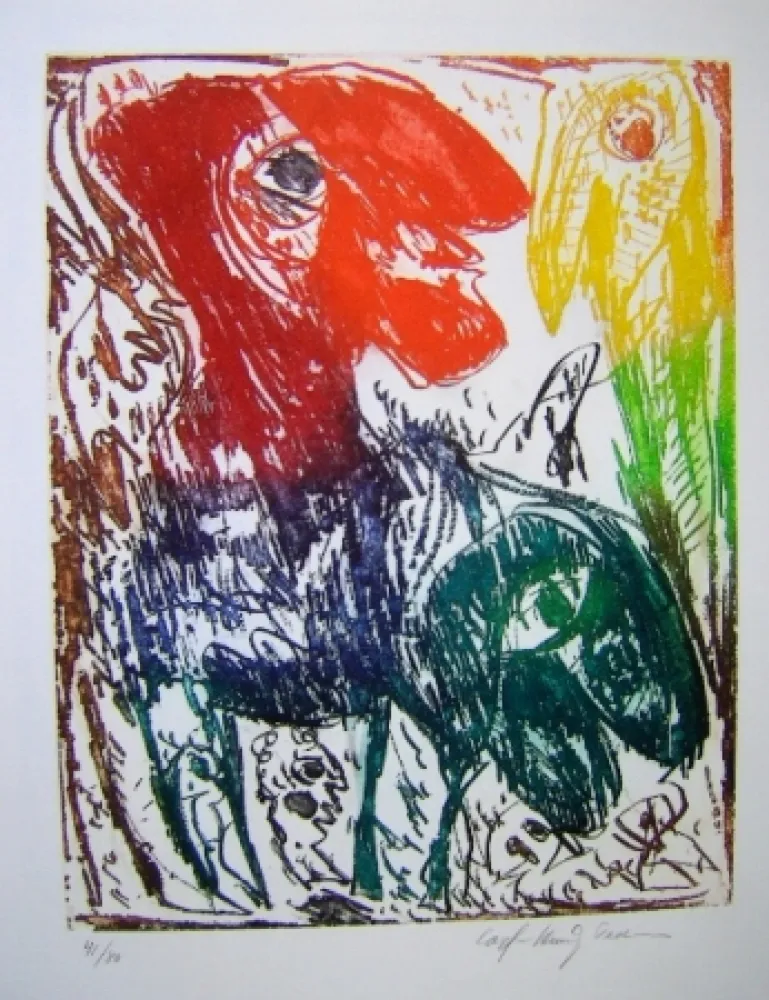 Acquatinta Pedersen - L'Ile d'elle V