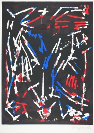 Incisione Su Legno Penck - Olympia