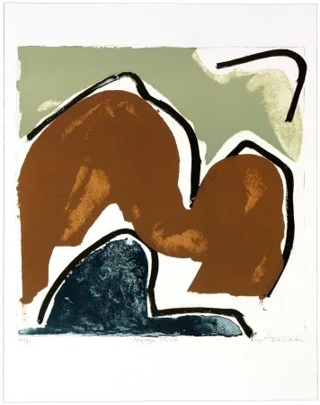 Litografia Péneau - Paysage chose