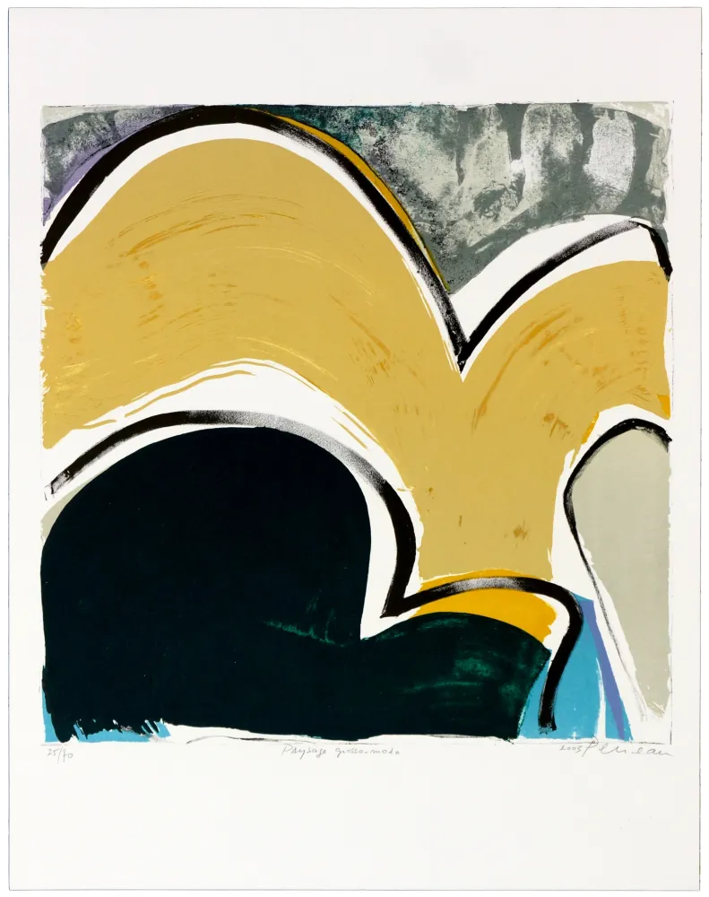 Litografia Péneau - Paysage Grosso-modo