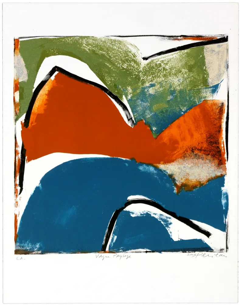 Litografia Péneau - Vague Paysage