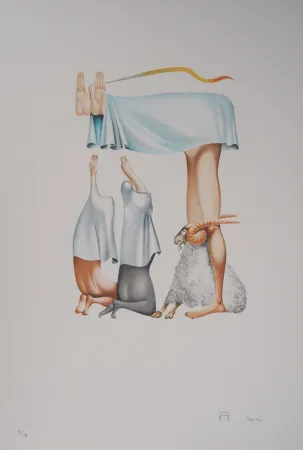 Litografia Pérahim - L'Alphabet Hébreu : Bouc émissaire