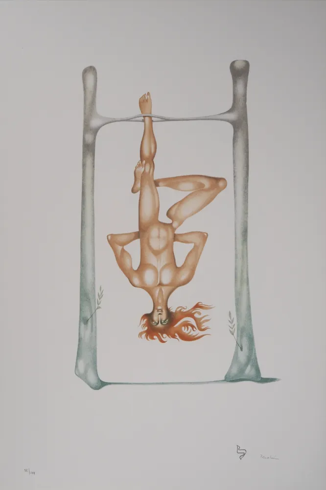 Litografia Pérahim - L'Alphabet Hébreu : le pendu