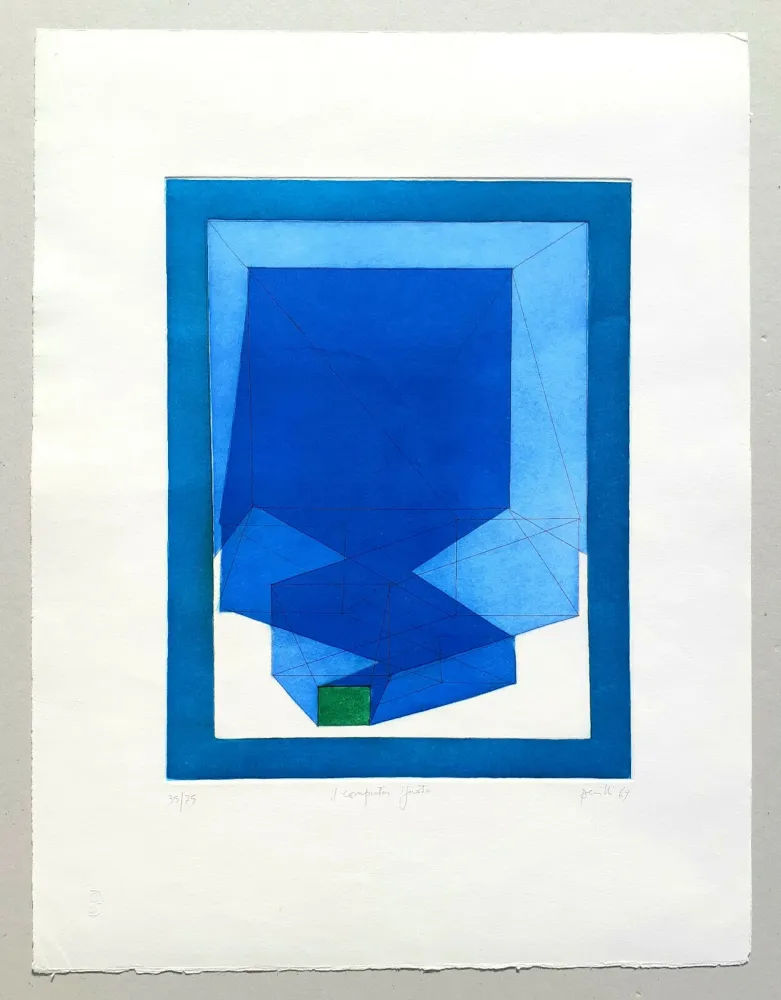 Acquatinta Perilli - Il computer ignoto