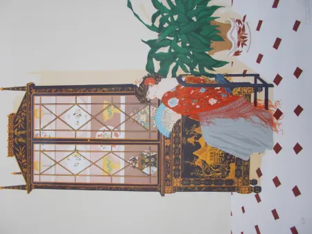 Litografia Pescalera - La femme à l'éventail