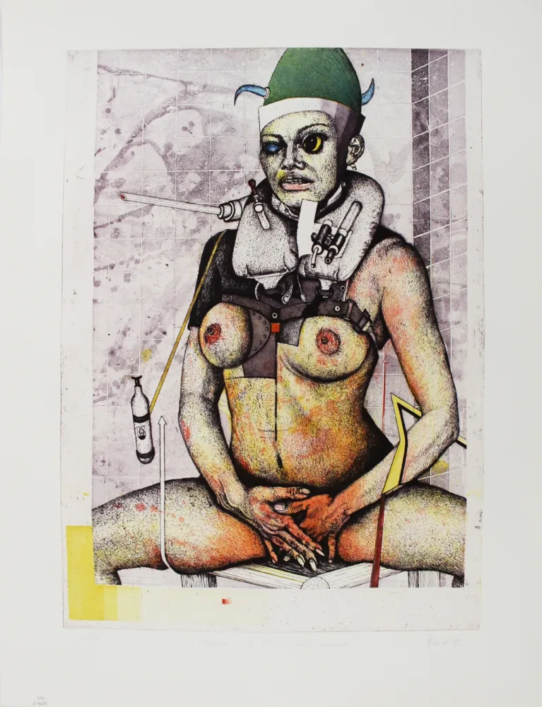 Acquaforte E Acquatinta Petrick - Mädchen mit kleiner Schwimmweste