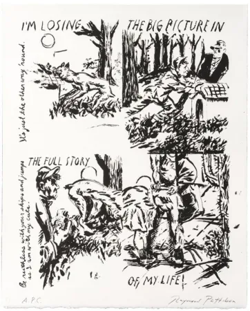 Litografia Pettibon - I’m Losing The Big Picture In The Full Story Of My Life