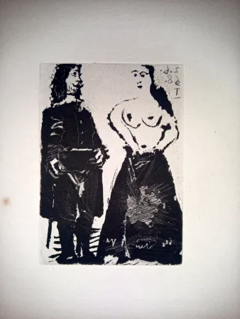 Acquatinta Picasso - 2 Junio 1968 I