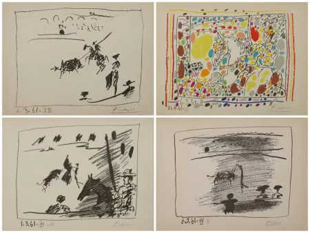 Litografia Picasso - A Los Toros (set of 4)