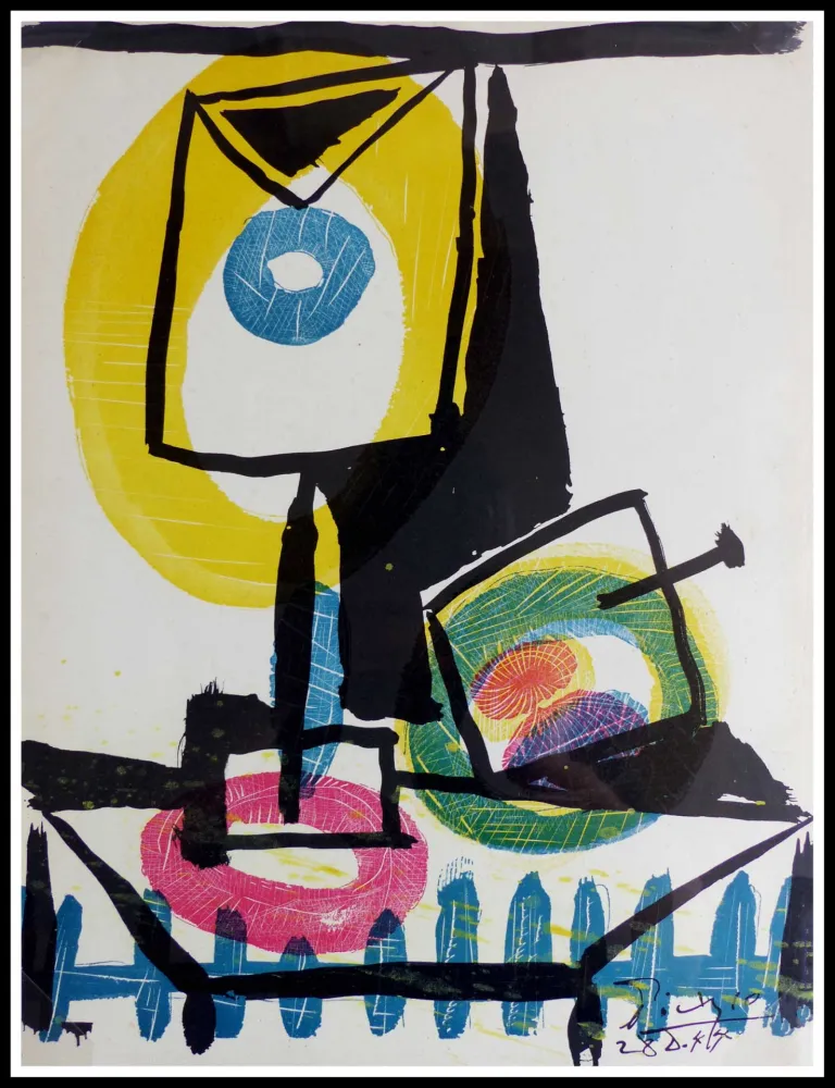 Litografia Picasso (After) - NATURE MORTE AU VERRE
