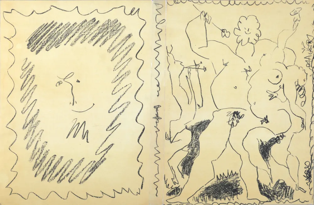 Litografia Picasso - Bacchanale & Satyre, 1956