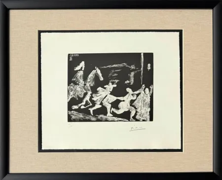 Acquaforte E Acquatinta Picasso - Cape and Sword: Pusuit II, from 347 Suite