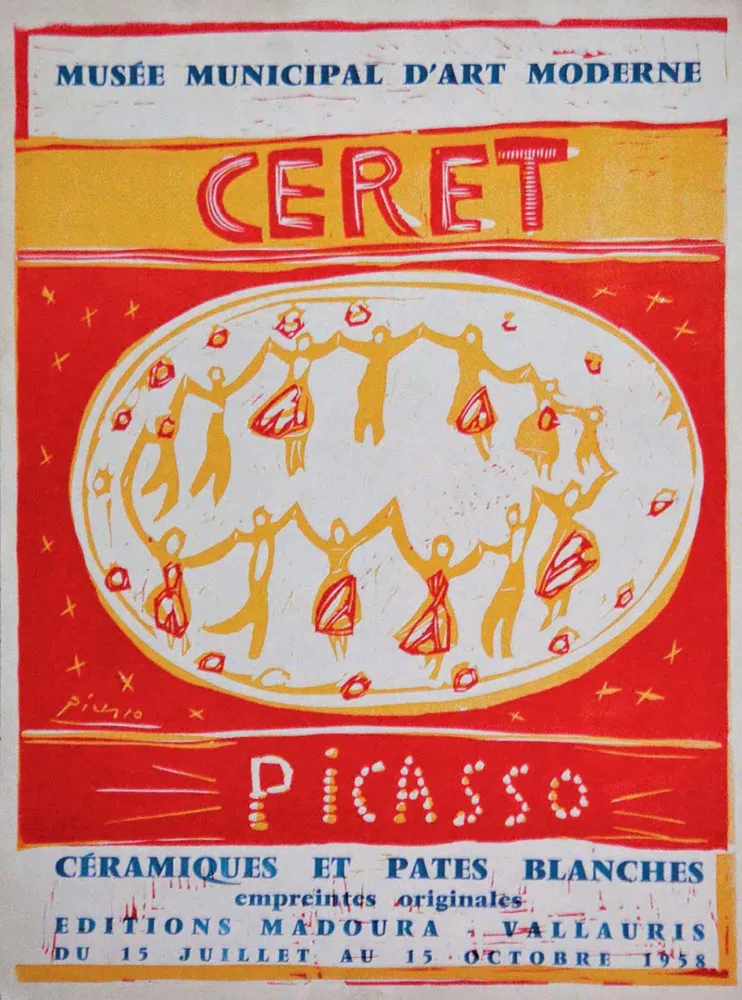 Linoincisione Picasso - Céramiques et Pâtes Blanches, 1958