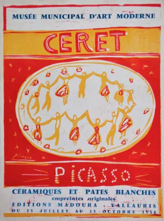 Linoincisione Picasso - Céramiques et Pâtes Blanches, 1958