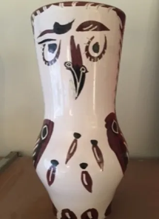Ceramica Picasso - Chouette marron/noir
