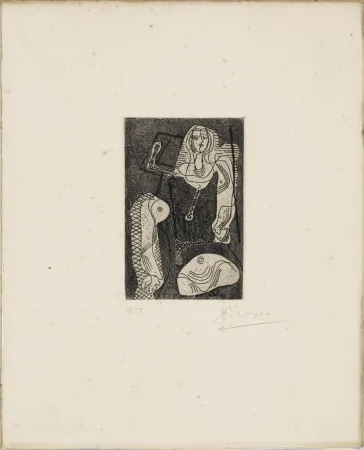 Acquaforte Picasso - C.Zervos. PICASSO ŒUVRES 1920-1926. 1/50 avec l'eau-forte originale signée (1926).