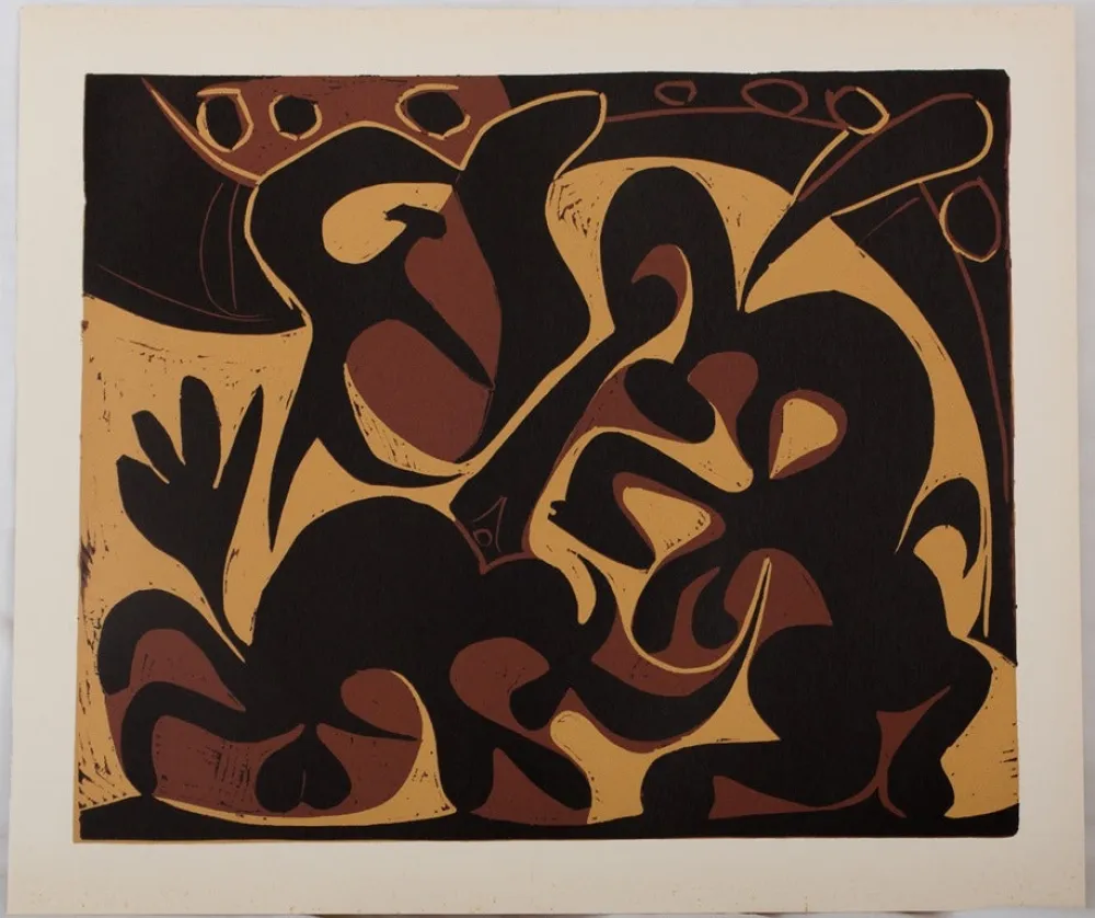 Linoincisione Picasso - Dans l'arène