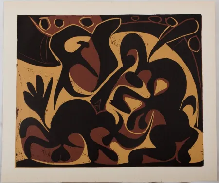Linoincisione Picasso - Dans l'arène