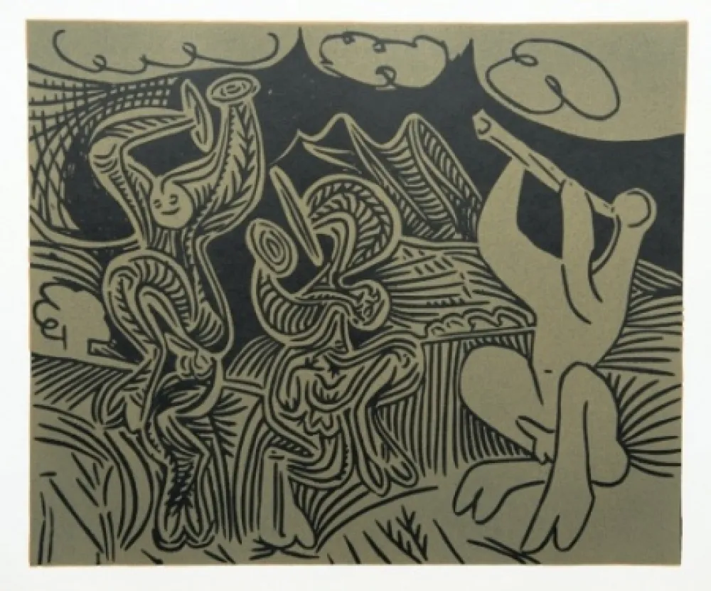 Incisione Picasso - Danseurs et Musicien