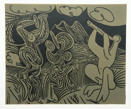 Incisione Picasso - Danseurs et Musicien