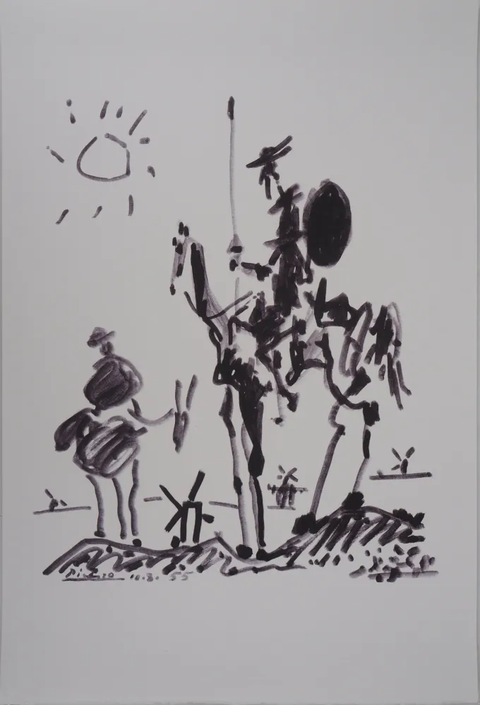 Litografia Picasso - Don Quichotte
