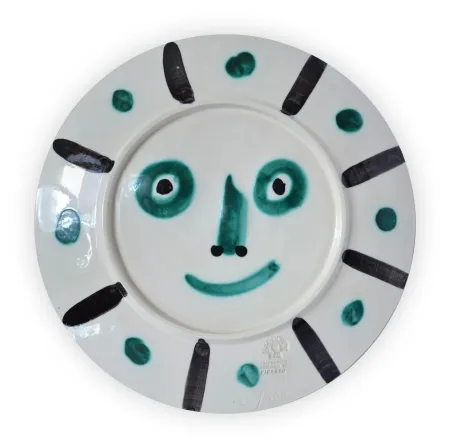 Ceramica Picasso - Face with palm-leaves #366