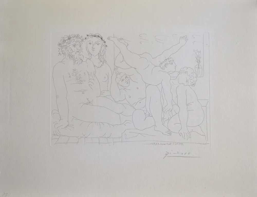 Incisione Picasso - Famille de Saltimbanques (B163 Vollard)