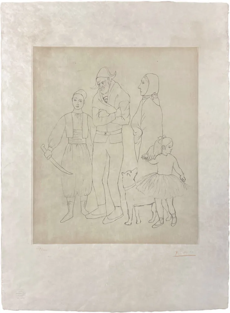 Incisione Picasso - Famille des Saltimbanques