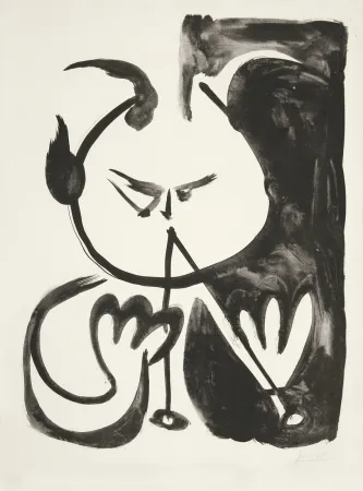 Litografia Picasso - Faune musicien no. 5 (Musizierender Faun Nr. 5) 