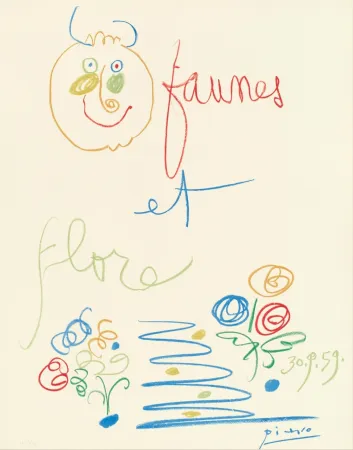 Litografia Picasso - Faunes et Flore 1960