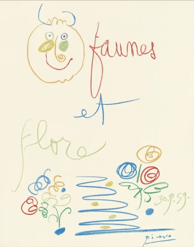 Litografia Picasso - Faunes et Flore 1960