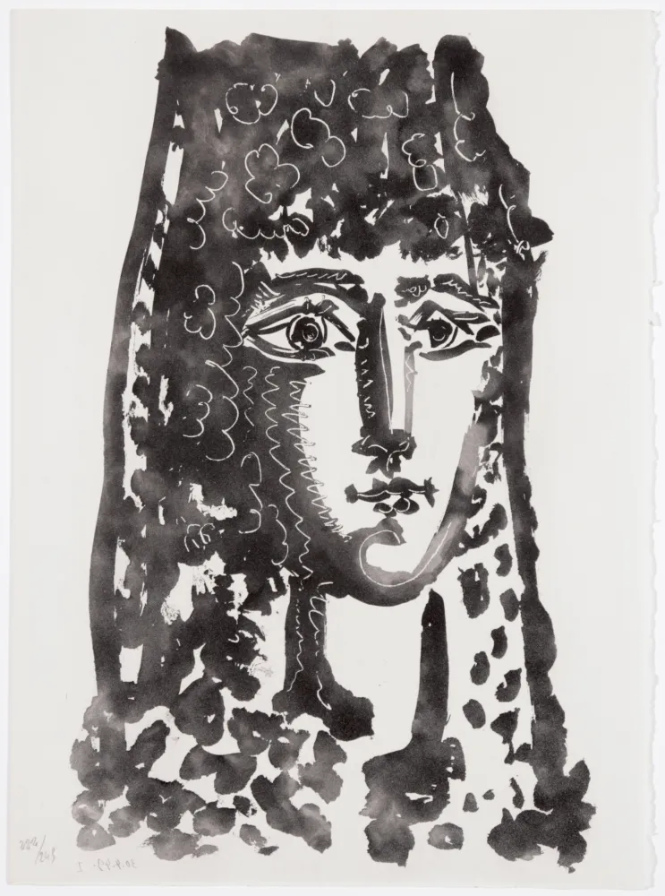 Acquatinta Picasso - Femme à la mantille