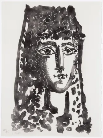 Acquatinta Picasso - Femme à la mantille