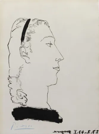 Acquaforte E Acquatinta Picasso - Femme Blonde de Profil (Signed) Gongora 1948