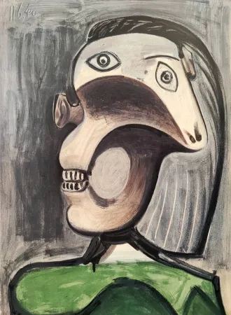 Litografia Picasso - Femme La Guerre II
