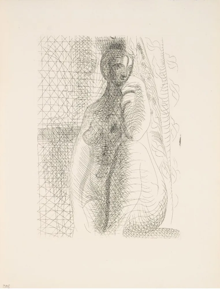 Incisione Picasso - Femme nue, la jambe pliée (Suite Vollard 8)