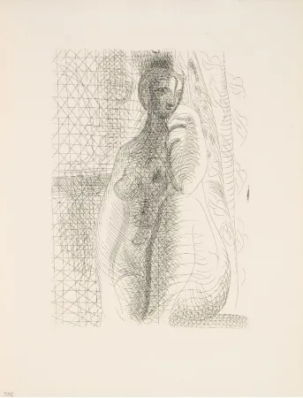 Incisione Picasso - Femme nue, la jambe pliée (Suite Vollard 8)