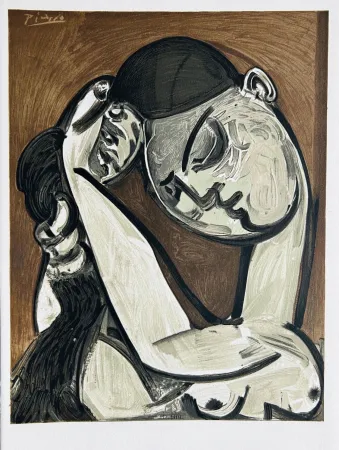 Litografia Picasso - Femme se coiffant