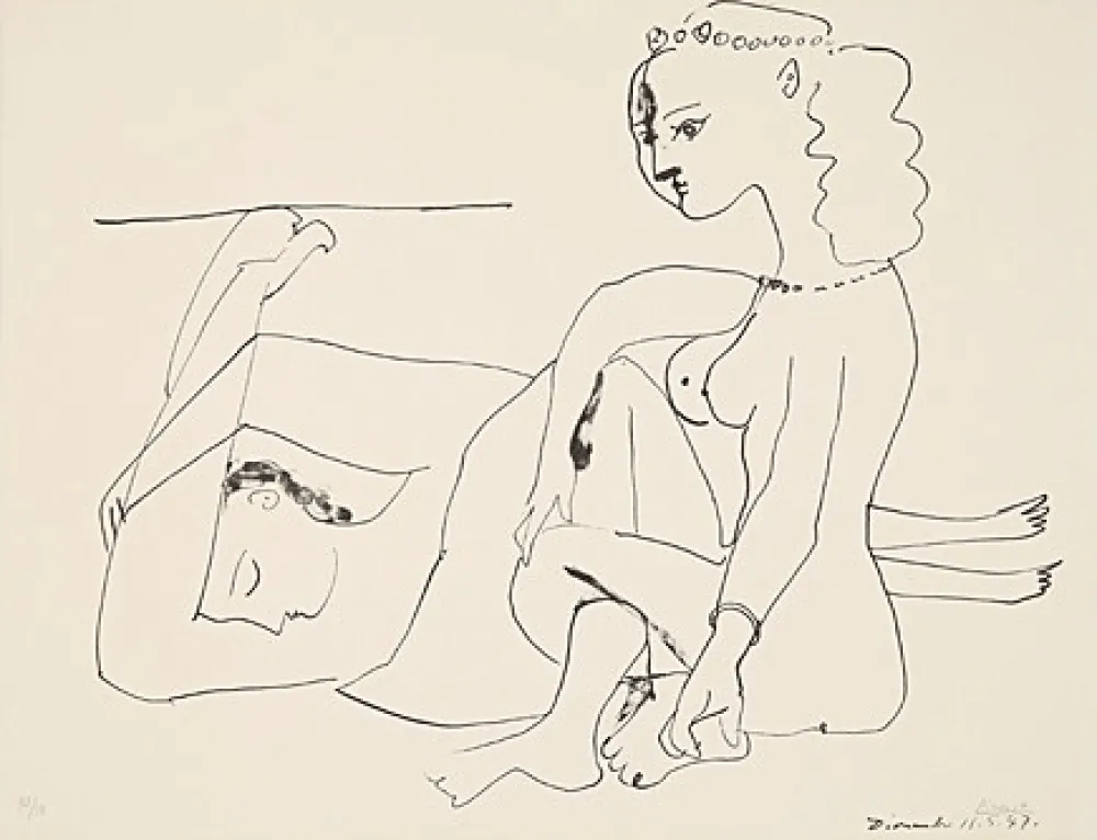 Litografia Picasso - Femmes sur la plage